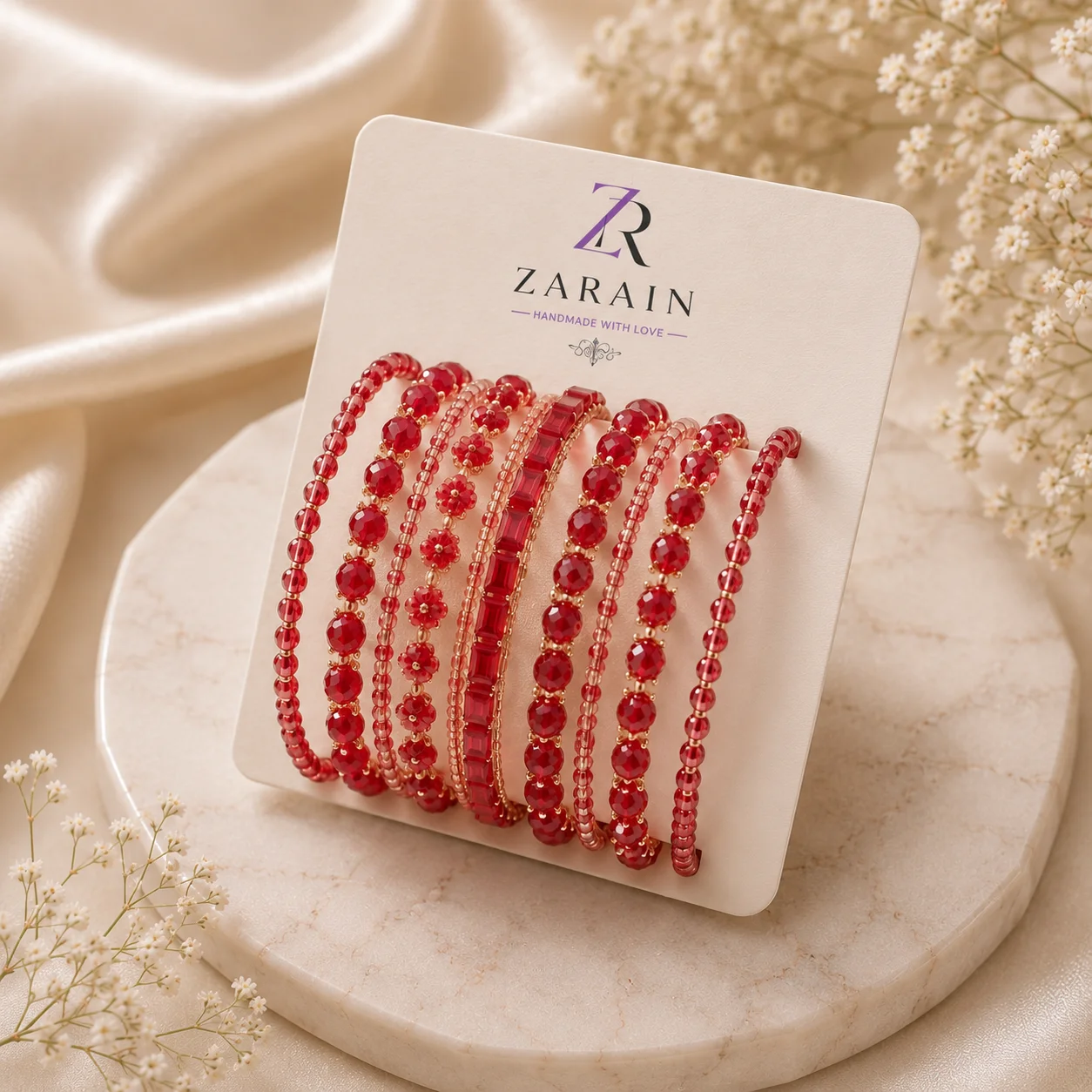 Ruby Royale Handmade Bangle